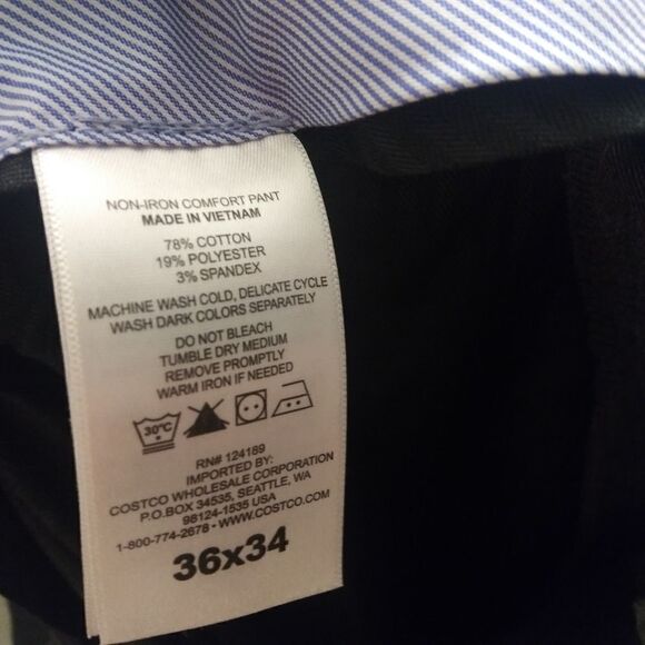Kirkland charcoal dress pants size 36/34 - Picture 7 of 8